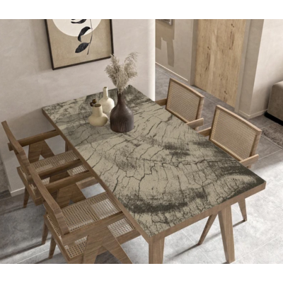 Скатертина з ПВХ для кухні та їдальні, кухонне покриття з принтом "Fossil wood", 60*90 см Скатертина з ПВХ для кухні та їдальні, кухонне покриття з принтом "Fossil wood", 60*90 см